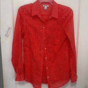 Old Navy Orange Button Down Shirt